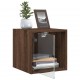 Sonata H Нощно шкафче със стъклена врата кафяв дъб 35x37x35 см