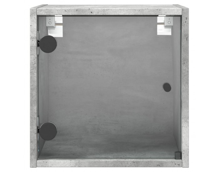 Sonata H Нощни шкафчета със стъклени врати 2 бр бетонно сиво 35x37x35 см