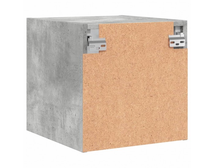 Sonata H Нощни шкафчета със стъклени врати 2 бр бетонно сиво 35x37x35 см
