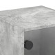 Sonata H Нощни шкафчета със стъклени врати 2 бр бетонно сиво 35x37x35 см