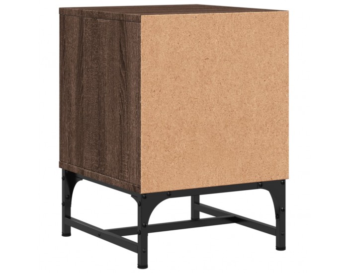 Sonata H Нощни шкафчета със стъклени врати 2 бр кафяв дъб 35x37x50 см