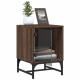 Sonata H Нощни шкафчета със стъклени врати 2 бр кафяв дъб 35x37x50 см