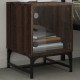 Sonata H Нощни шкафчета със стъклени врати 2 бр кафяв дъб 35x37x50 см