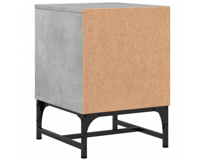 Sonata H Нощни шкафчета със стъклени врати 2 бр бетонно сиво 35x37x50 см
