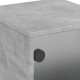 Sonata H Нощни шкафчета със стъклени врати 2 бр бетонно сиво 35x37x50 см