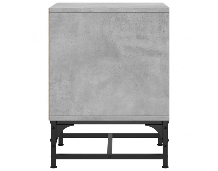 Sonata H Нощни шкафчета със стъклени врати 2 бр бетонно сиво 35x37x50 см