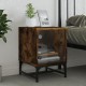 Sonata H Нощни шкафчета със стъклени врати 2 бр опушен дъб 35x37x50 см