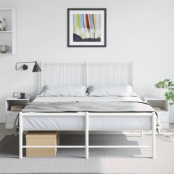 Sonata H Нощни шкафчета, 2 бр, бели, 34,5x39х44 см, стомана - Noptiere