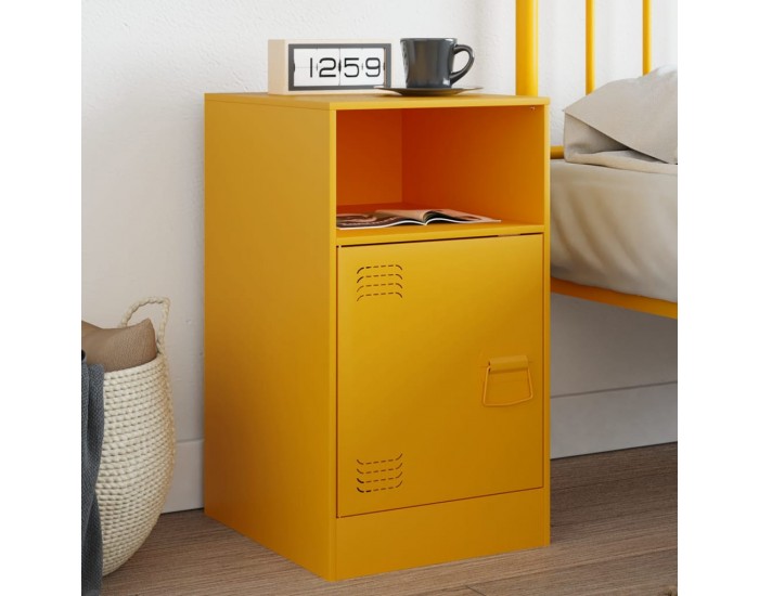 Sonata H Нощно шкафче, горчица жълто, 34,5x39x62 см, стомана