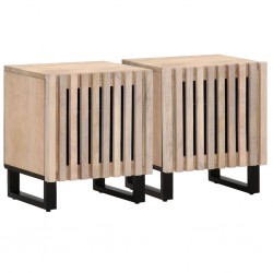 Sonata H Нощни шкафчета, 2 бр, 40x34x46 см, избелено мангово дърво масив - Noptiere