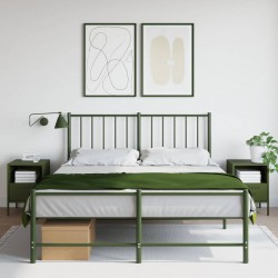 Sonata H Нощни шкафчета 2 бр маслиненозелени 36x39x50,5 см стомана - Noptiere