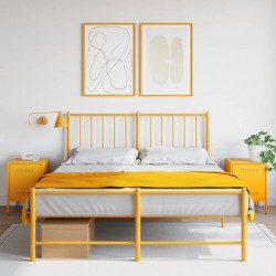 Sonata H Нощни шкафчета 2 бр горчица жълто 36x39x50,5 см стомана - Noptiere
