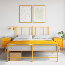 Sonata H Нощни шкафчета 2 бр горчица жълто 36x39x50,5 см стомана - Noptiere