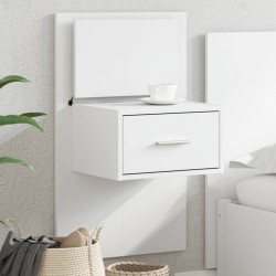 Sonata H Нощно шкафче за стена с LED осветление, бяло - Noptiere