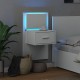 Sonata H Нощно шкафче за стена с LED осветление, бяло