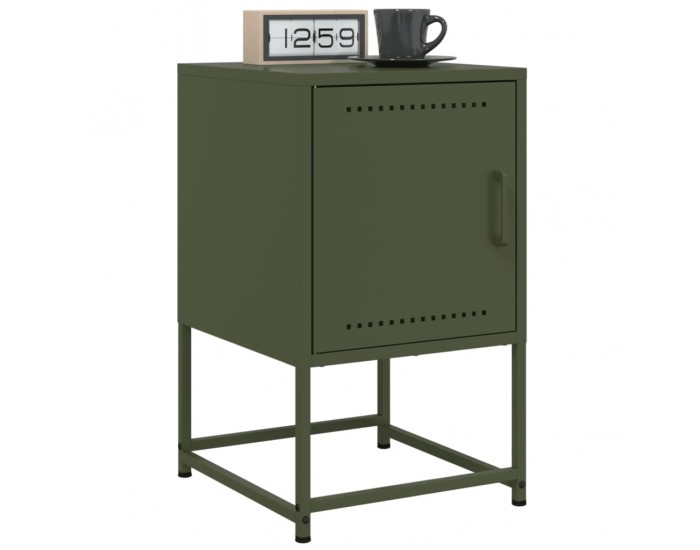 Sonata H Нощни шкафчета 2 бр маслиненозелени 36x39x60,5 см стомана