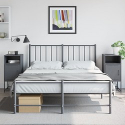 Sonata H Нощни шкафчета 2 бр антрацит 36x39x78 см стомана - Noptiere