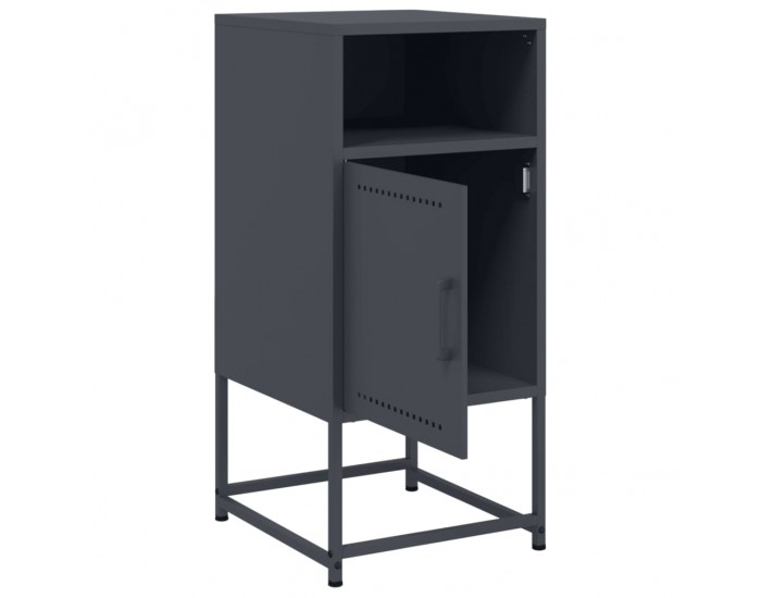 Sonata H Нощни шкафчета 2 бр антрацит 36x39x78 см стомана