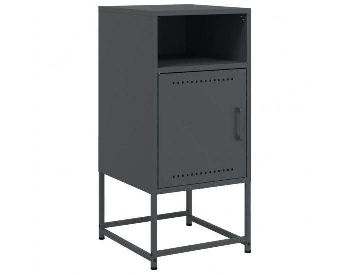 Sonata H Нощни шкафчета 2 бр антрацит 36x39x78 см стомана