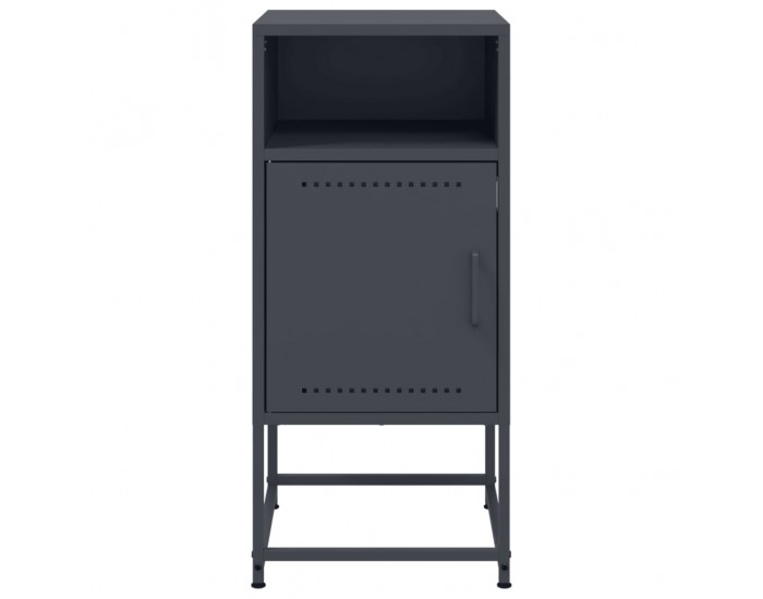 Sonata H Нощни шкафчета 2 бр антрацит 36x39x78 см стомана