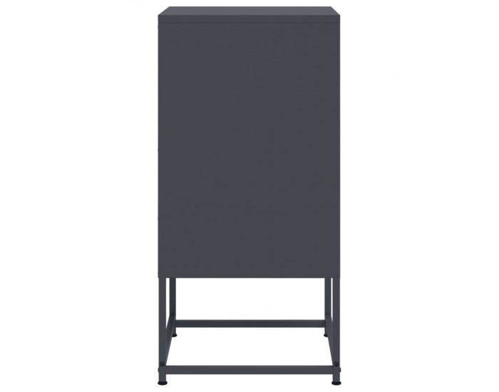 Sonata H Нощни шкафчета 2 бр антрацит 36x39x78 см стомана