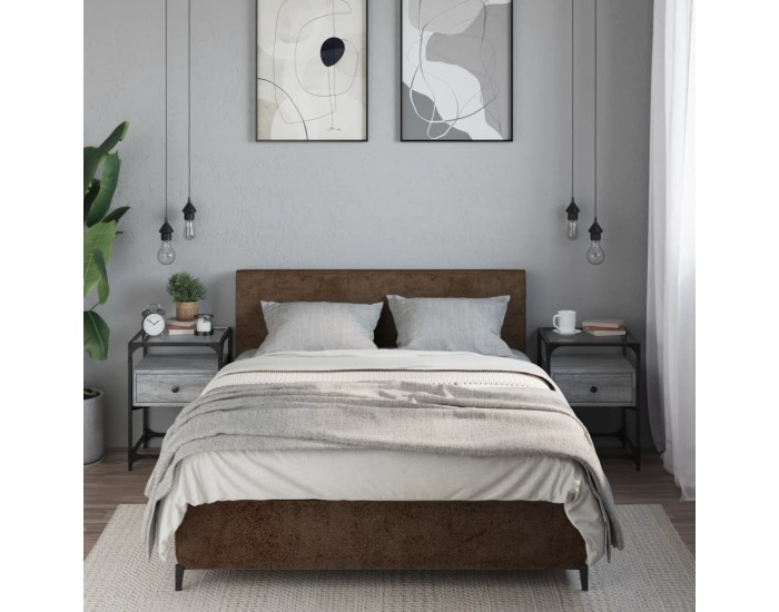 Sonata H Нощни шкафчета 2 бр сив сонома 40x40x55 см инженерно дърво