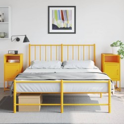 Sonata H Нощни шкафчета 2 бр горчица жълто 36x39x78 см стомана - Noptiere