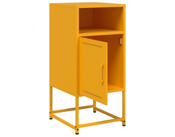 Sonata H Нощни шкафчета 2 бр горчица жълто 36x39x78 см стомана
