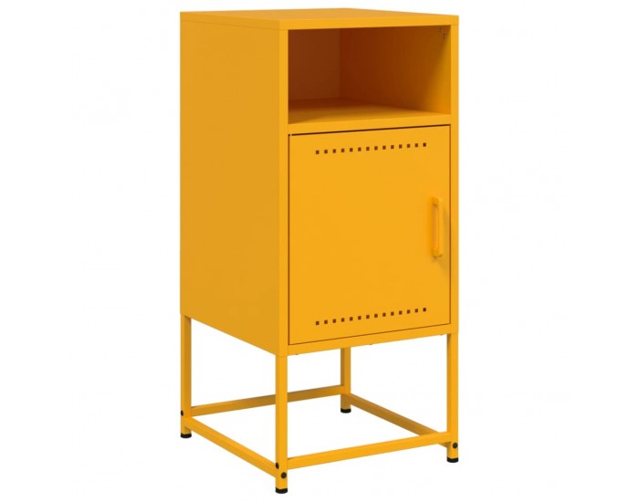 Sonata H Нощни шкафчета 2 бр горчица жълто 36x39x78 см стомана