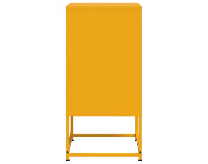 Sonata H Нощни шкафчета 2 бр горчица жълто 36x39x78 см стомана