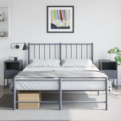 Sonata H Нощни шкафчета 2 бр антрацит 36x39x60,5 см стомана - Noptiere