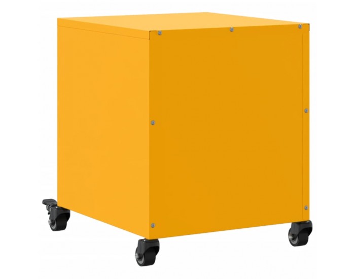 Sonata H Нощни шкафчета 2 бр горчица жълто 36x39x43,5 см стомана