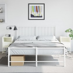 Sonata H Нощни шкафчета 2 бр бели 36x39x60,5 см стомана - Noptiere