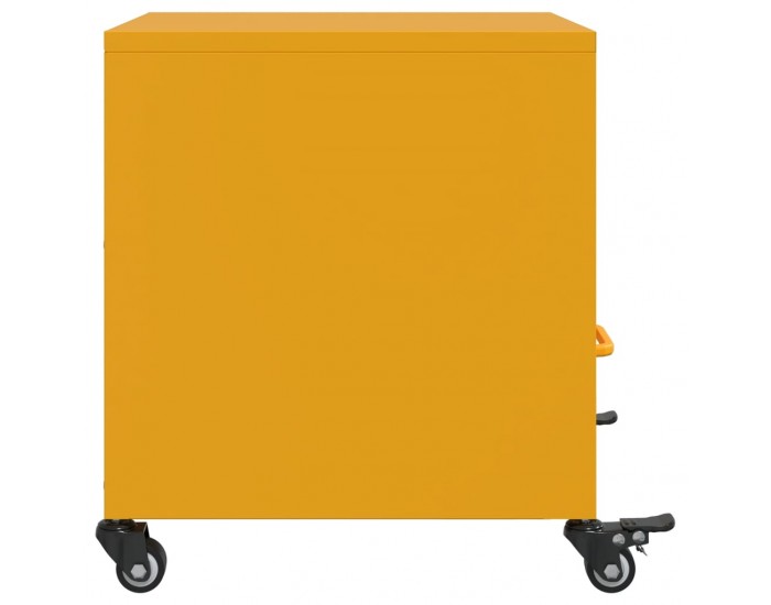 Sonata H Нощни шкафчета 2 бр горчица жълто 36x39x43,5 см стомана