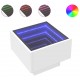 Sonata H Нощна масичка с Infinity LED бяла 40x40x30 см