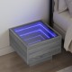 Sonata H Нощна масичка с Infinity LED, сив сонома, 40x40x30 см