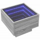 Sonata H Нощна масичка с Infinity LED, сив сонома, 40x40x30 см