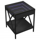 Sonata H Нощна масичка с Infinity LED, черна, 40x40x49 см
