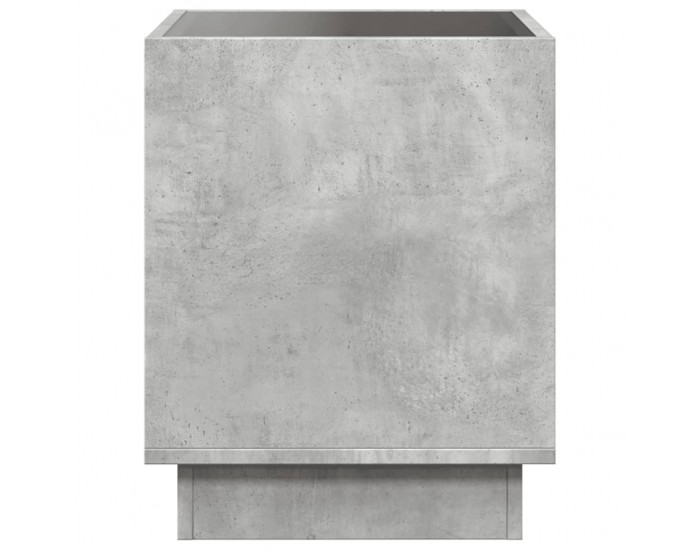 Sonata H Нощна масичка с Infinity LED, бетонно сива, 40x40x50 см