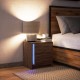 Sonata H Нощно шкафче с LED осветление, кафяв дъб, инженерно дърво