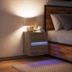 Sonata H Нощно шкафче за стена с LED осветление, кафяв дъб