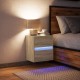 Sonata H Нощно шкафче за стена с LED осветление, дъб сонома