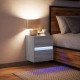 Sonata H Нощно шкафче за стена с LED осветление, сив сонома