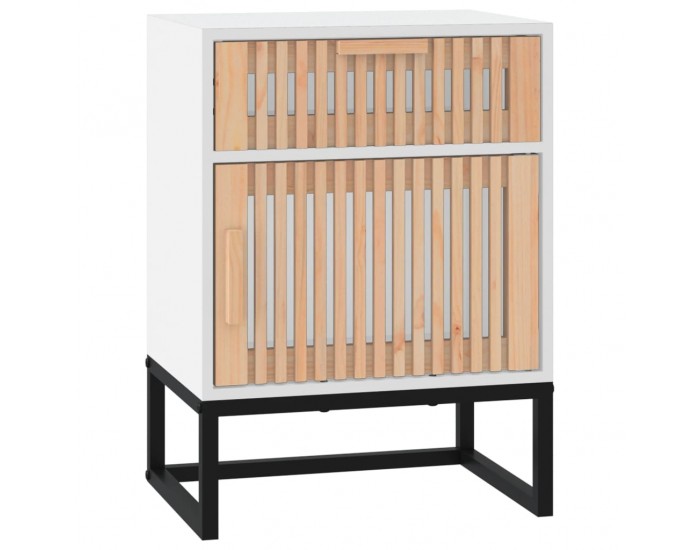Sonata H Нощно шкафче бяло 40x30x55,5 см инженерно дърво и желязо