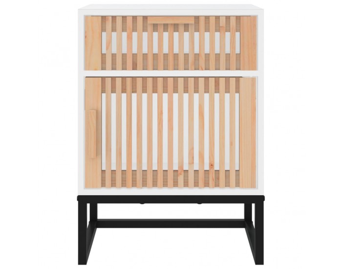 Sonata H Нощно шкафче бяло 40x30x55,5 см инженерно дърво и желязо