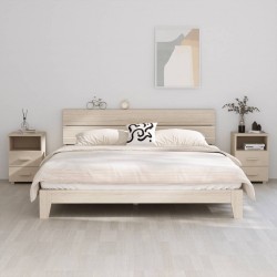 Sonata H Нощни шкафчета HAMAR 2 бр меденокафяви 40x35x62 см бор масив - Noptiere