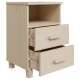 Sonata H Нощни шкафчета HAMAR 2 бр меденокафяви 40x35x62 см бор масив
