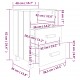 Sonata H Нощни шкафчета HAMAR 2 бр меденокафяви 40x35x62 см бор масив