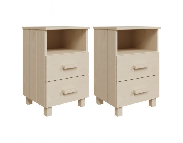 Sonata H Нощни шкафчета HAMAR 2 бр меденокафяви 40x35x62 см бор масив