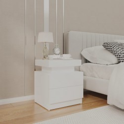 Sonata H Нощно шкафче, бяло, 45x35x52 см, инженерно дърво - Noptiere